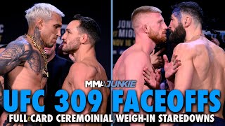 UFC 309 Full Fight Card Final Faceoffs Charles Oliveira vs Michael Chandler 2 More [upl. by Lesko65]