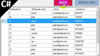 C amp MySql  Delete selected row from DataGridView [upl. by Llirrem126]