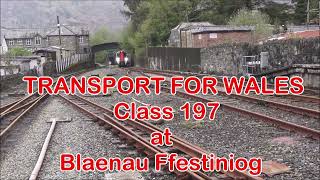 RD26828vid TfW Class 197 DMU at Blaenau Ffestiniog [upl. by Barb]