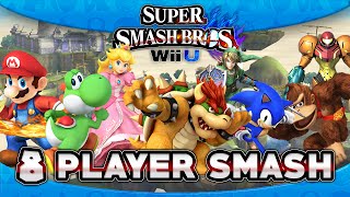 Super Smash Bros Wii U First Impressions  8 Player Smash [upl. by Nibram715]