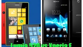 Nokia Lumia 520 vs Sony Xperia E Spec Comparison [upl. by Dowlen292]