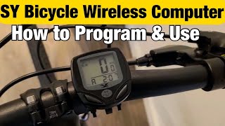 How to Program amp Use the SY Bicycle Wireless Computer Speedometer and Odometer [upl. by Claudia]