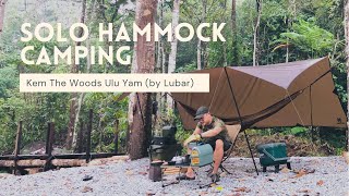 Solo Hammock Camping  Kem The Woods Ulu Yam by Lubar Claypot Curry Chicken Camping Meal Halal [upl. by Naitsirhc]