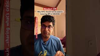 icushort 239 Why NTG should not be used in lowering BP in ICHCVA esbicm theicuchannel [upl. by Wivinah630]