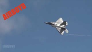 F22 Demonstration Arctic Thunder 2014 [upl. by Snahc]