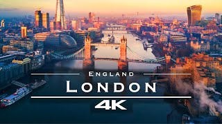 London England 🇬🇧  by drone 4K [upl. by Layol]