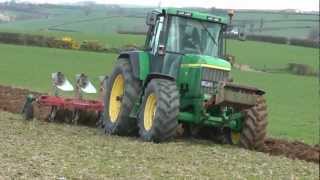 Ploughing with John Deere 7810 [upl. by Hitt]