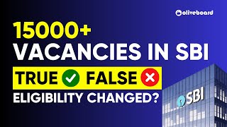 15000 Vacancies in SBI TRUE or FALSE 😱😱 sbi [upl. by Adnileb70]