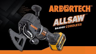 Arbortech ALLSAW BA200X Cordless Powered By DEWALT  North America 60V [upl. by Duffy]