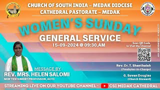 CSI MEDAK CATHEDRAL  SUNDAY GENERAL SERVICE  15092024 [upl. by Lovering]