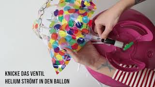 6 PARTYTUTORIAL Bubble Ballons mit Einweg Helium Kartusche befüllen [upl. by Eeliak302]