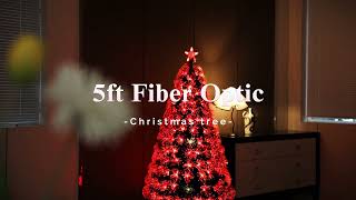 2024 SINTEAN Christmas Tree  Mustsee 5ft Prelit Fiber Optic Christmas Tree christmas xmas [upl. by Ynabla513]