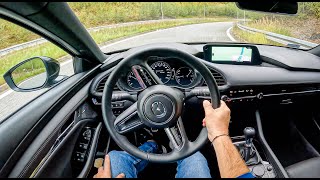 2022 Mazda 3 20 SkyActivX 186 HP 0100 POV Test Drive 1383 Joe Black [upl. by Heidi712]