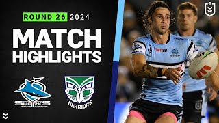 NRL 2024  Sharks v Warriors  Match Highlights [upl. by Lenrow]