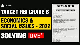 RBI Economics amp Social Issues 2022 Solved Paper  RBI Preparation and Strategy  RBI ESI 2022 Paper [upl. by Ormond]