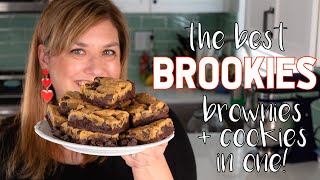 BEST ever BROOKIES recipe chocolate chip cookie brownies [upl. by Nylzzaj499]