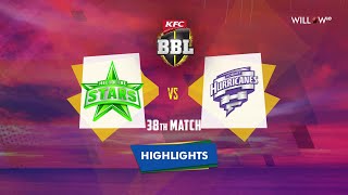 Highlights 38th Match Melbourne Stars vs Hobart Hurricanes  38th Match  HBH vs MLS [upl. by Burne]