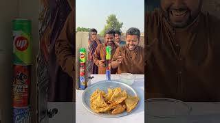 Big Samosa Eating Challenge youtubeshorts samosachallenge [upl. by Ahsatniuq]