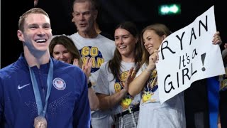 Olympic Swimmer Ryan Murphy Finds Out Baby’s Gender After Winning Bronze Medal [upl. by Leoine319]