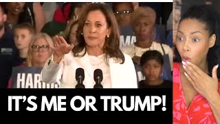 Shut up Im Talking Kamala Harris SNAPS at Rally Protestors [upl. by Lener]