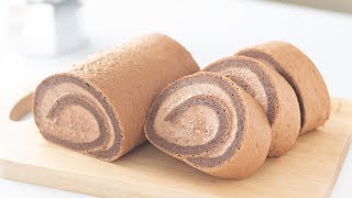 チョコレートロールケーキの作り方 Chocolate Roll Cake｜HidaMari Cooking [upl. by Murat]