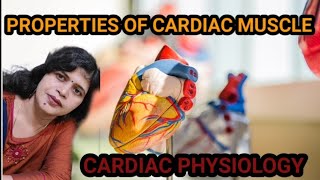 Properties of Cardiac muscleexcitibilityContractilityrhythm icity Conductivity refractory period [upl. by Connel873]