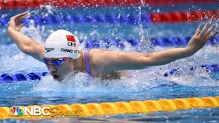 Zhangs dominant butterfly leg delivers China mixed medley relay gold ahead of USA AUS  NBC Sports [upl. by Nerual]