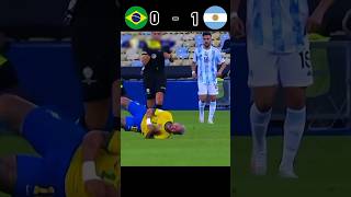 BRAZIL 🇧🇷 VS ARGENTINA 🇦🇷 MATCH footballshorts football shorts [upl. by Valora]