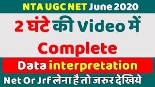 Complete Data Interpretation in Hindi ll Nta Ugc Net Paper 1 [upl. by Kryska]