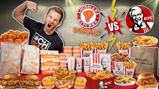 CLASH OF THE CALORIES KFC VS POPEYES [upl. by Ahsienet96]