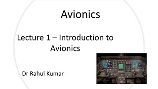 L1 Introduction to Avionics [upl. by Airotahs]