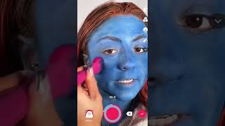 MAQUILLAJE de MYSTIQUE y PEINADO para transición de CARNAVAL XMEN tutorial Trisayla makeup [upl. by Sivia]