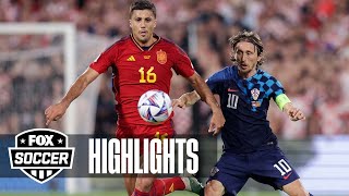 Croatia vs Spain Highlights  UEFA Nations League Final [upl. by Tait]