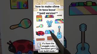 how to make slime in tocaboca paid version snuggle cubs furniture pack [upl. by Sac]