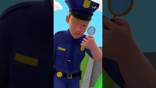 Police Officer Song  Where is my sister  Rosoo Nursery Rhymes kidssongs shorts [upl. by Ahsienyt3]