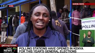 Polling stations have opened in Kenya for this years general elections [upl. by Poler]