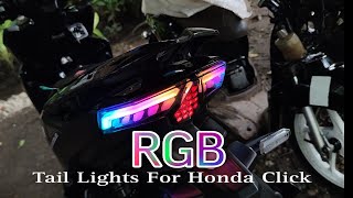 Honda Click Vario RGB Tail Lights 13Modes click125i honda vario125 vario hondaclick125 [upl. by Lukash]