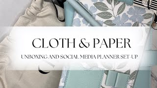 New Cloth amp Paper 2024 Horizontal Weekly Planner Unboxing  Social Media Planner Setup [upl. by Davidde910]