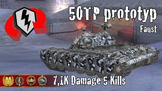 50TP prototyp  71K Damage 5 Kills  WoT Blitz Replays [upl. by Adnolohs]