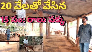 low cost sheep amp goat shed  sheep farm  goat farm 20 వేలతో వేసిన 15 ఇయర్స్ పక్క [upl. by Zacharia]