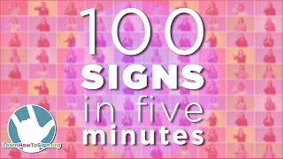 100 ASL Signs in 5 Minutes [upl. by Rattan]