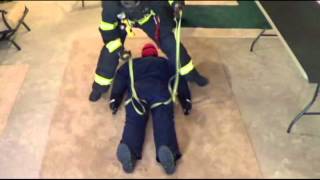 Single Firefighter Hasty Harness for Victim Rescue [upl. by Enirac619]