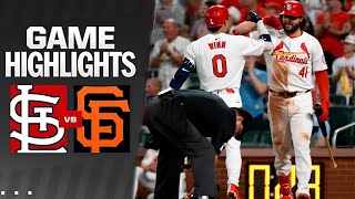 Giants vs Cardinals Game Highlights 92924 MLB Highlights  MLB Highlights 2024 [upl. by Inaflahk]