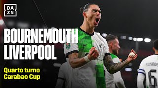 NUÑEZ da URLO BournemouthLiverpool 12  Carabao Cup  DAZN Highlights [upl. by Ilecara]