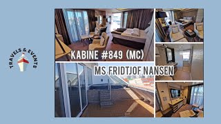 MS Fridtjof Nansen Kabine 849 Suite [upl. by Akerdnahs722]