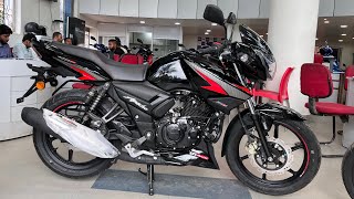 Tvs Apache rtr 160 2v Black 2023 E20 New Model Full Detailed Review In Hindi  Base Model 🖤 [upl. by Ellednahc]