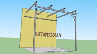 PERGOLA ADDOSSATA IN KIT FERRO ZINCATO [upl. by Phippen]