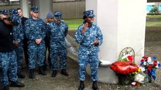 Ceremony in memory of Petty Officer 2nd Class Deron Ross Pt II [upl. by Bobbee]