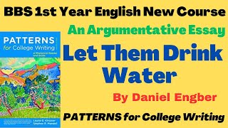 Let Them Drink Water by Daniel EngberBBS 1st Year English New Course Pattern for College Writing [upl. by Shirl]