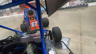 Rumble in Fort Wayne Winged 600 sprint feature 123022 Onboard with Chris Neuenschwander [upl. by Quinby]